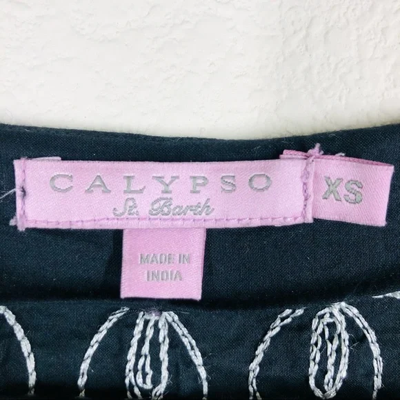 Calypso St. Barth 100% Cotton Rowena Tunic Dress / Swimsuit Cover-Up EUC - Picture 4 of 9